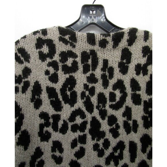 LOGO Lori Goldstein Sweater Small Cardigan Button Up Leopard Print - Picture 7 of 10